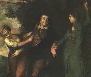 Sir Joshua Reynolds Garrick Between Tragedy and Comedy Spain oil painting reproduction